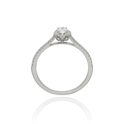 Fehér arany gyűrű 52-es méret (B51567)